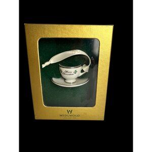 Vintage Wedgewood Teacup Christmas Ornament In Box